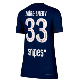 Paris Saint-Germain Warren Zaire-Emery #33 Hjemmedrakt Dame 2025-26 Kortermet