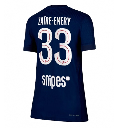 Paris Saint-Germain Warren Zaire-Emery #33 Hjemmedrakt Dame 2025-26 Kortermet Paris Saint-Germain Warren Zaire-Emery #33 Hjemmedrakt Dame 2025-26 Kortermet