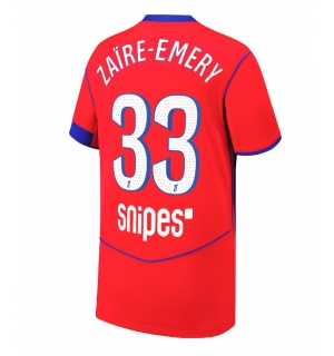 Paris Saint-Germain Warren Zaire-Emery #33 Tredjedrakt 2025-26 Kortermet