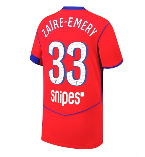 Paris Saint-Germain Warren Zaire-Emery #33 Tredjedrakt 2025-26 Kortermet Paris Saint-Germain Warren Zaire-Emery #33 Tredjedrakt 2025-26 Kortermet