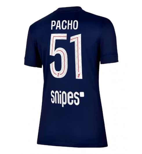 Paris Saint-Germain Willian Pacho #51 Hjemmedrakt Dame 2025-26 Kortermet Paris Saint-Germain Willian Pacho #51 Hjemmedrakt Dame 2025-26 Kortermet