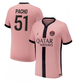 Paris Saint-Germain Willian Pacho #51 Tredjedrakt 2024-25 Kortermet