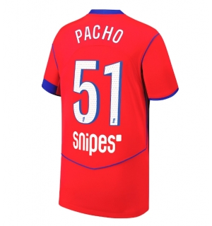 Paris Saint-Germain Willian Pacho #51 Tredjedrakt 2025-26 Kortermet