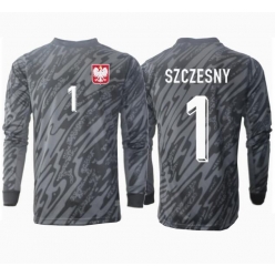 Polen Wojciech Szczesny #1 Keeper Bortedrakt EM 2024 Langermet