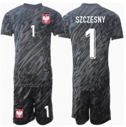 Polen Wojciech Szczesny #1 Keeper Bortedraktsett Barn EM 2024 Kortermet (+ Korte bukser)