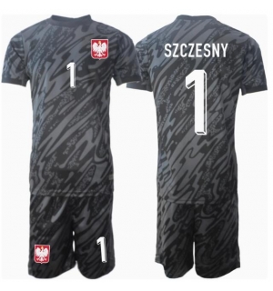 Polen Wojciech Szczesny #1 Keeper Bortedraktsett Barn EM 2024 Kortermet (+ Korte bukser)