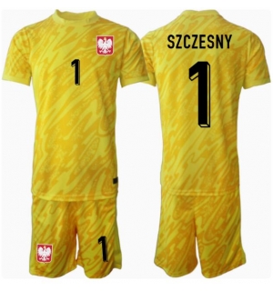 Polen Wojciech Szczesny #1 Keeper Hjemmedraktsett Barn EM 2024 Kortermet (+ Korte bukser)