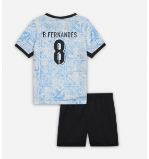 Portugal Bruno Fernandes #8 Bortedraktsett Barn EM 2024 Kortermet (+ Korte bukser)