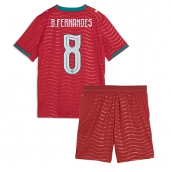 Portugal Bruno Fernandes #8 Hjemmedraktsett Barn VM 2026 Kortermet (+ Korte bukser)