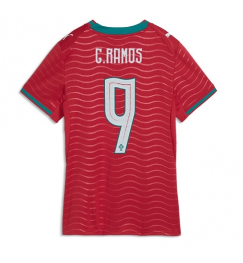 Portugal Goncalo Ramos #9 Hjemmedrakt Dame VM 2026 Kortermet Portugal Goncalo Ramos #9 Hjemmedrakt Dame VM 2026 Kortermet