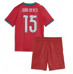 Portugal Joao Neves #15 Hjemmedraktsett Barn VM 2026 Kortermet (+ Korte bukser)