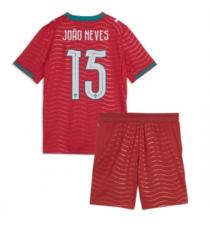 Portugal Joao Neves #15 Hjemmedraktsett Barn VM 2026 Kortermet (+ Korte bukser)