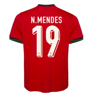 Portugal Nuno Mendes #19 Hjemmedrakt EM 2024 Kortermet