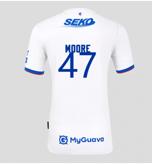 Rangers Mikey Moore #47 Bortedrakt 2025-26 Kortermet Rangers Mikey Moore #47 Bortedrakt 2025-26 Kortermet