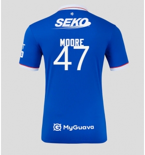 Rangers Mikey Moore #47 Hjemmedrakt 2025-26 Kortermet