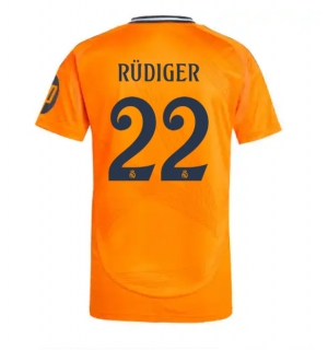 Real Madrid Antonio Rudiger #22 Bortedrakt 2024-25 Kortermet
