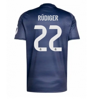 Real Madrid Antonio Rudiger #22 Bortedrakt 2025-26 Kortermet