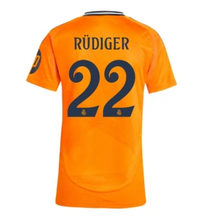 Real Madrid Antonio Rudiger #22 Bortedrakt Dame 2024-25 Kortermet