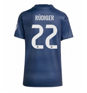 Real Madrid Antonio Rudiger #22 Bortedrakt Dame 2025-26 Kortermet