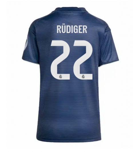 Real Madrid Antonio Rudiger #22 Bortedrakt Dame 2025-26 Kortermet Real Madrid Antonio Rudiger #22 Bortedrakt Dame 2025-26 Kortermet