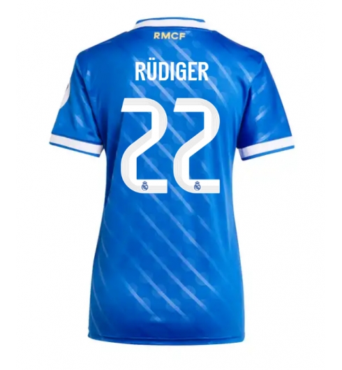 Real Madrid Antonio Rudiger #22 Tredjedrakt Dame 2025-26 Kortermet Real Madrid Antonio Rudiger #22 Tredjedrakt Dame 2025-26 Kortermet