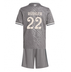 Real Madrid Antonio Rudiger #22 Tredjedraktsett Barn 2024-25 Kortermet (+ Korte bukser)