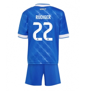 Real Madrid Antonio Rudiger #22 Tredjedraktsett Barn 2025-26 Kortermet (+ Korte bukser)