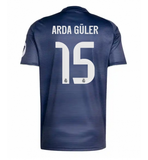 Real Madrid Arda Guler #15 Bortedrakt 2025-26 Kortermet Real Madrid Arda Guler #15 Bortedrakt 2025-26 Kortermet