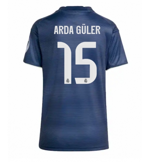 Real Madrid Arda Guler #15 Bortedrakt Dame 2025-26 Kortermet Real Madrid Arda Guler #15 Bortedrakt Dame 2025-26 Kortermet