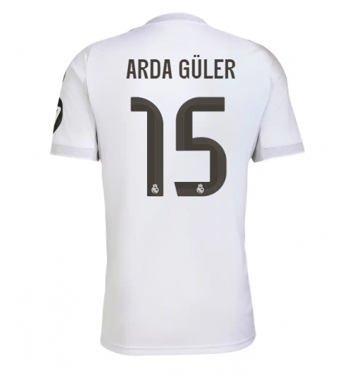 Real Madrid Arda Guler #15 Hjemmedrakt 2025-26 Kortermet Real Madrid Arda Guler #15 Hjemmedrakt 2025-26 Kortermet