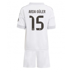 Real Madrid Arda Guler #15 Hjemmedraktsett Barn 2025-26 Kortermet (+ Korte bukser)