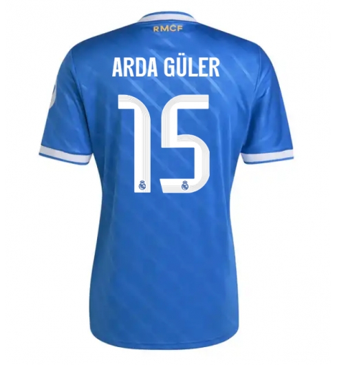 Real Madrid Arda Guler #15 Tredjedrakt 2025-26 Kortermet Real Madrid Arda Guler #15 Tredjedrakt 2025-26 Kortermet