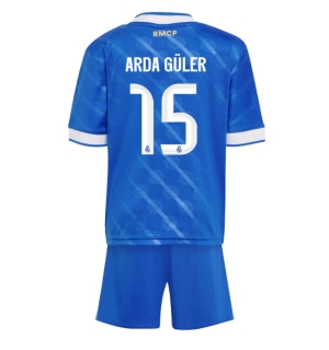 Real Madrid Arda Guler #15 Tredjedraktsett Barn 2025-26 Kortermet (+ Korte bukser)
