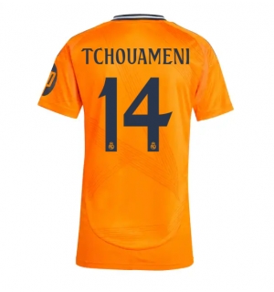 Real Madrid Aurelien Tchouameni #14 Bortedrakt Dame 2024-25 Kortermet