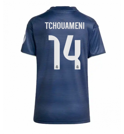 Real Madrid Aurelien Tchouameni #14 Bortedrakt Dame 2025-26 Kortermet Real Madrid Aurelien Tchouameni #14 Bortedrakt Dame 2025-26 Kortermet