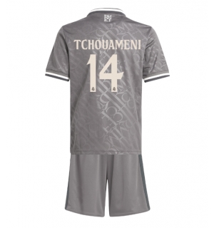 Real Madrid Aurelien Tchouameni #14 Tredjedraktsett Barn 2024-25 Kortermet (+ Korte bukser)