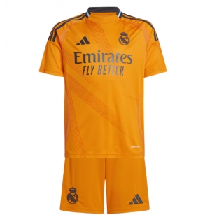 Real Madrid Bortedraktsett Barn 2024-25 Kortermet (+ Korte bukser)