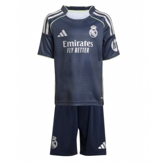 Real Madrid Bortedraktsett Barn 2025-26 Kortermet (+ Korte bukser)