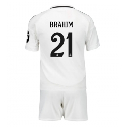 Real Madrid Brahim Diaz #21 Hjemmedraktsett Barn 2024-25 Kortermet (+ Korte bukser)