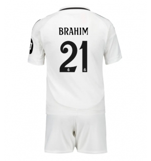Real Madrid Brahim Diaz #21 Hjemmedraktsett Barn 2024-25 Kortermet (+ Korte bukser)