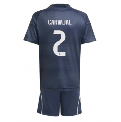 Real Madrid Daniel Carvajal #2 Bortedraktsett Barn 2025-26 Kortermet (+ Korte bukser)