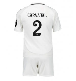 Real Madrid Daniel Carvajal #2 Hjemmedraktsett Barn 2024-25 Kortermet (+ Korte bukser)