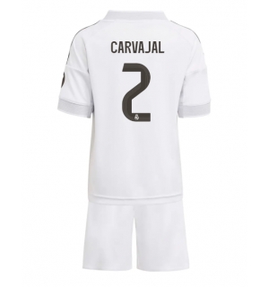 Real Madrid Daniel Carvajal #2 Hjemmedraktsett Barn 2025-26 Kortermet (+ Korte bukser)