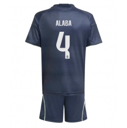 Real Madrid David Alaba #4 Bortedraktsett Barn 2025-26 Kortermet (+ Korte bukser)