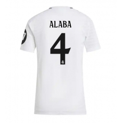 Real Madrid David Alaba #4 Hjemmedrakt Dame 2024-25 Kortermet