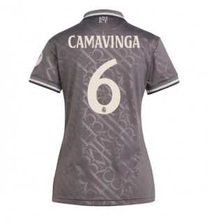 Real Madrid Eduardo Camavinga #6 Tredjedrakt Dame 2024-25 Kortermet