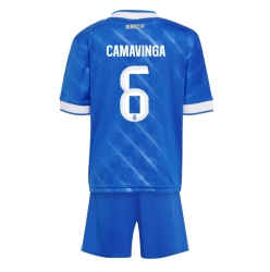 Real Madrid Eduardo Camavinga #6 Tredjedraktsett Barn 2025-26 Kortermet (+ Korte bukser)