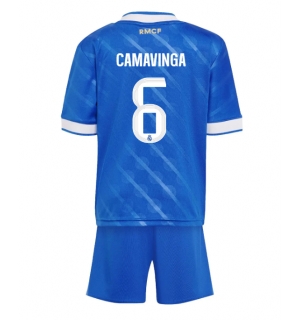 Real Madrid Eduardo Camavinga #6 Tredjedraktsett Barn 2025-26 Kortermet (+ Korte bukser)