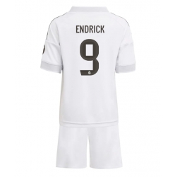 Real Madrid Endrick #9 Hjemmedraktsett Barn 2025-26 Kortermet (+ Korte bukser)