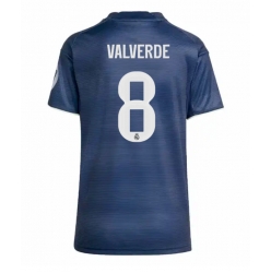Real Madrid Federico Valverde #8 Bortedrakt Dame 2025-26 Kortermet